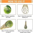 thumbnail image 2 of Chicken Feeder, 2pcs Hanging Net Bag For Chickens, Automatic Chicken Feeder, Hanging Feeder Food Skewer, Anti-waste Net Bag For Fruits And Vegetables, 2 of 5