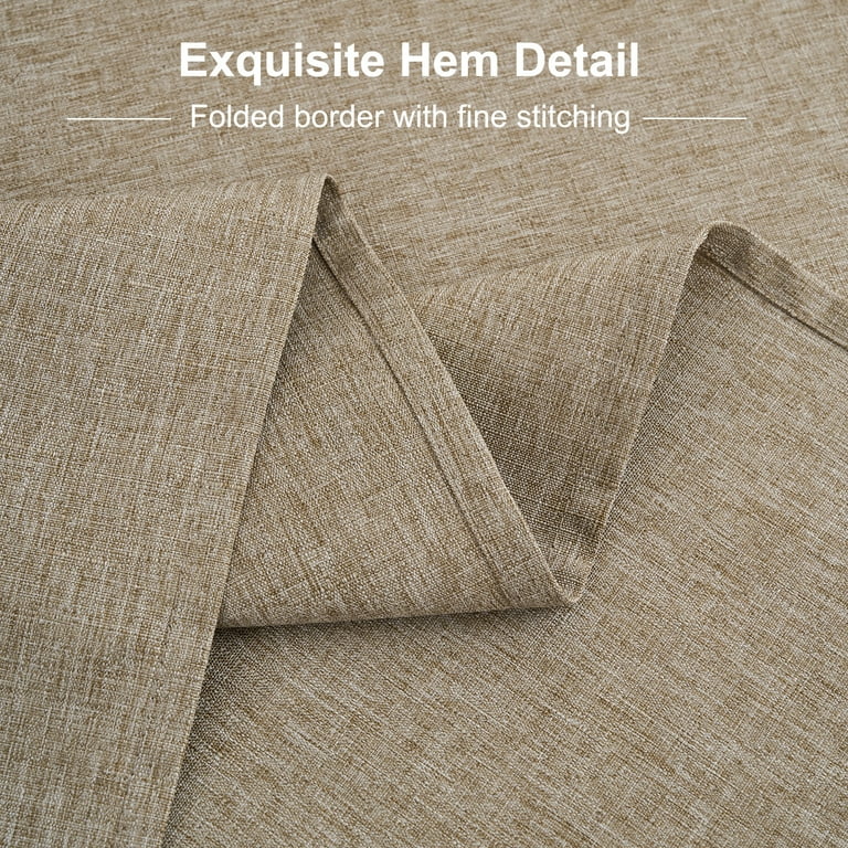 Inosoo Faux Linen Tablecloth, 52" x 70", Mocha Brown photo 7