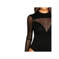 thumbnail image 4 of Womens Mesh Sheer Bodysuit Ladies Hollow Long Sleeve Leotard Tops Shirt Jumpsuit, 4 of 5