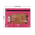 thumbnail image 5 of Toptie 6 Pack 3 Ring Binder Pencil Pouch, Zipper Stationery Bag with Clear Window for Office Supplies Multicolor, 5 of 6
