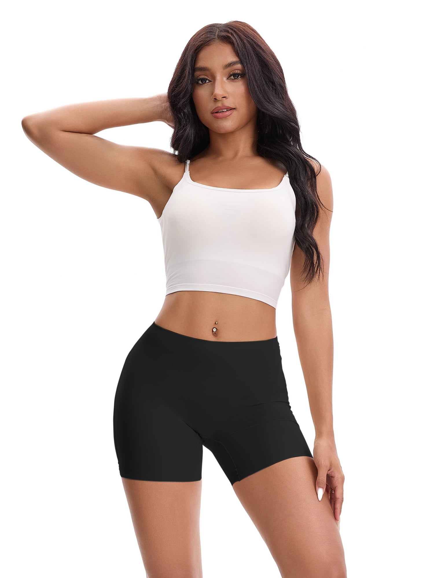 Unique Bargains Seamless Shapewear Slip Shorts Slimming Underwear S Black