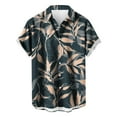 thumbnail image 4 of LYXSSBYX Mens Shirts Short Sleeve Clearance under 5.00 Men Shirt Print Short Sleeve Shirt Males Funny Tropical Casual Hawaiian Beach Shirt, 4 of 5