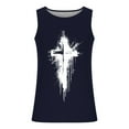 thumbnail image 3 of WAENQINLA Graphic Tank Tops for Men Faith Christian Distressed Cross Print T-Shirts Summer Beach Sleeveless Workout Shirt Tee, 3 of 3