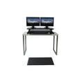 thumbnail image 3 of Rocelco 37.5" Deluxe Height Adjustable Standing Desk Converter with Anti Fatigue Mat BUNDLE - Quick Sit Stand Up Computer Workstation Riser - Large Retractable Keyboard Tray  (Black), 3 of 3