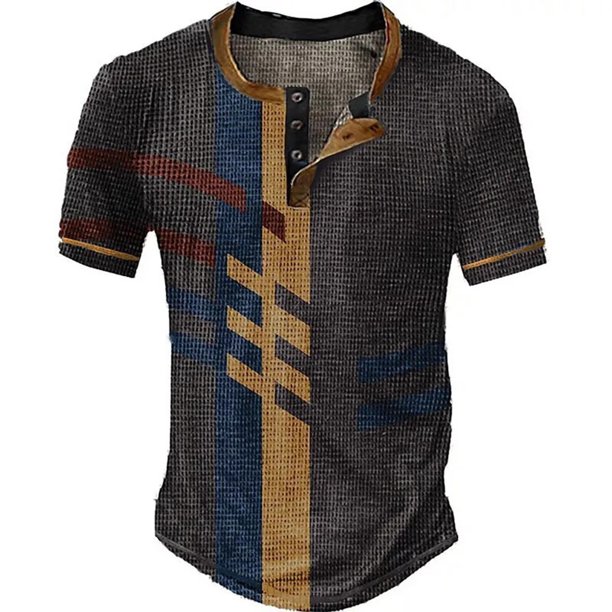 Playeras Hombre Cuello V Camiseta Gótica Retro Para Hombre Con Cordones Y Cuello En V Y Bolsillo, Camiseta De Manga Corta, Camisetas Sueltas
