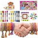 thumbnail image 3 of Muyoka Juego de manualidades para pulseras para 2-4 pulseras, juego de pulseras trenzadas, entrenamiento de habilidad manual, kit de fabricación de pulseras DIY, juego de manualidades para hacer pulse Muyoka Hogar, 3 of 7