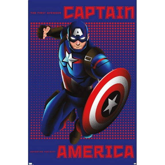 Marvel Shape of a Hero - Captain America Wall Poster, 14.725" x 22.375"