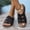 Black, variant on Sandals Women Dressy Summer Flat Arch Support Fashion Orthotic Slides Comfy Slip On Orthopedic Slippers Flip Flops