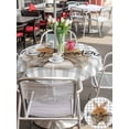 thumbnail image 4 of Grey Easter Outdoor Tablecloth - 60 Inch Round Dining Table Cover, Spring Watercolor Bunny Plaid Checkered Waterproof Outdoor Table Cloth with Umbrella Hole & Zipper for Picnic/Patio/Party, 4 of 7