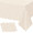 Cream, variant on 4 Pack Disposable Plastic Tablecloths, 54 x 108 Inch Rectangle Waterproof Blue Table Covers, Blue Table Cloths for Wedding, Birthday, Anniversary Party Decorations