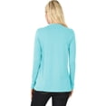 thumbnail image 3 of Womens Long Sleeve Cotton Mock Neck Turtleneck Top, 3 of 3