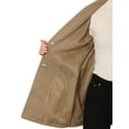 thumbnail image 5 of INSPIRE CHIC Women's Elegant Notched Lapel Button Single Breasted Winter Coat Light Brown XS, 5 of 5