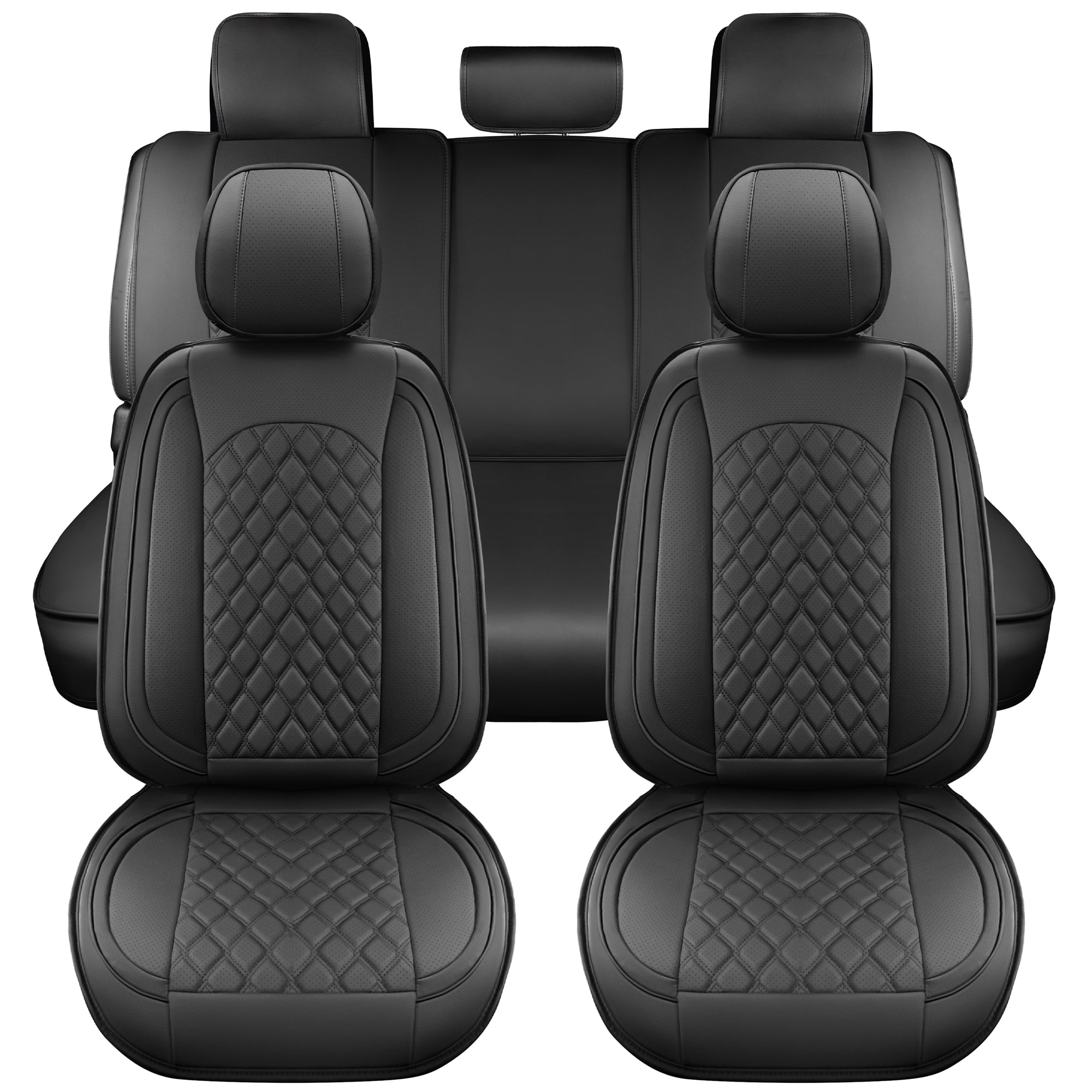 LINGVIDO F-150 Waterproof Faux Leather Automotive Seat Covers Fit for Ford 2009-2026 F150 F250 F350 F450 Super Duty Crew Cab XL XLT Lariat King Ranch Platinum