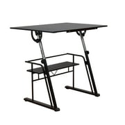 Studio Designs Zenith Height Adjustable, Adjustable Top Drafting Table in Black