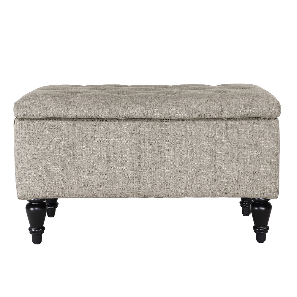 Abble 29" Storage Bench Entryway Bench with Hidden Storage Ottoman Upholstered Bench Furniture for Entryway Hallway Living Room Bedroom Bench, Beige