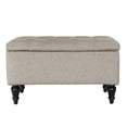 thumbnail image 5 of Abble 29" Storage Bench Entryway Bench with Hidden Storage Ottoman Upholstered Bench Furniture for Entryway Hallway Living Room Bedroom Bench, Beige, 5 of 8