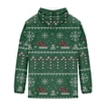 thumbnail image 3 of Men’s Pullover Hoodie with Drawstring Hood and Snowflake Print Casual Long Sleeve Sweatshirt for Everyday Wear Green L, 3 of 4