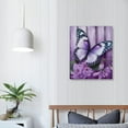 thumbnail image 4 of Nawypu Farmhouse Butterfly Wall Art Purple Bathroom Wall Decor Butterfly Flower Pictures Canvas Prints Modern Just Breathe Painting Artwork for Bedroom Living Room Kitchen Dining room, 4 of 5