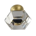thumbnail image 3 of CKP #G-75 Elegance Collection 1-1/4 in. (32mm) Glass Knob, Clear with Satin Brass Base, 3 of 4