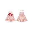 thumbnail image 2 of BemeyourBBs Kids Toddler Baby Girl 4th of July Dress Outfit Baby Girl Independent Day Summer Dress Patriot American Flag Embroidery Spaghetti Strap Sleeveless Square Neck Ruffled Dress, 2 of 9