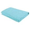 thumbnail image 5 of Legacy Decor 3 Pcs Stitched Pinsonic Reversible All Season Bedspread Oversize Turquoise Color King Size, 5 of 7