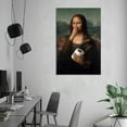 thumbnail image 6 of Funny Mona Lisa Bathroom Painting On Canvas Wall Art Poster Scroll Picture Print Living Room Walls Decor Home Posters 24x36inch(60x90cm), 6 of 6