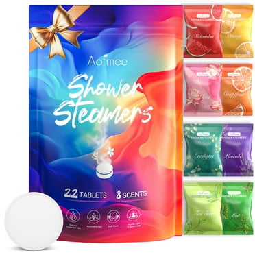 Aofmee Shower Bombs 22 Pack, Lavender 8 Variety Scents Bath Tablets Set, Shower Steamers Aromatherapy Relaxation Birthday Gifts for Women Men and kids