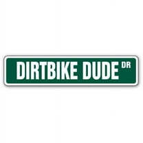 SignMission 1.5 x 7 in. Dirtbike Dude Street Decal - Motocross Dirt Bike Racing Bicycle