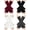 Black,dark Grey,white,red, variant on 4 Pairs Lengthen Wrist Fingerless Gloves for Women Men, Knit Half Finger Winter Gloves, Womens Warm Stretchy Winter Gloves