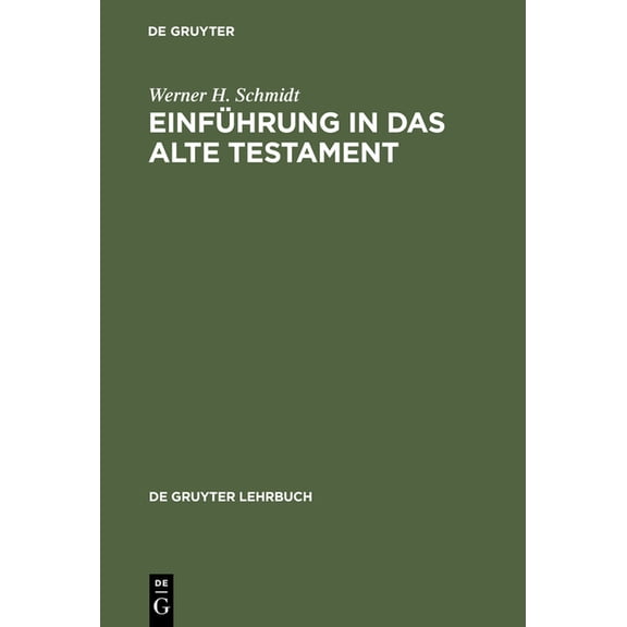 de Gruyter Lehrbuch Einführung in Das Alte Testament, (Hardcover)