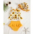 thumbnail image 3 of Traje de baño Mioglrie Girl para niña de 12 a 18 meses, color amarillo con forma de margarita, 3 of 6