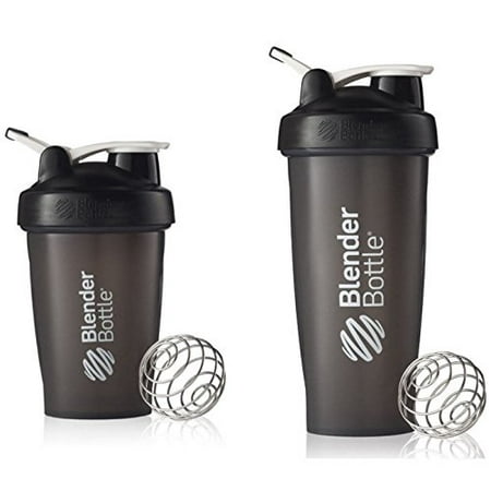 2 Pack Blender Bottle Classic 20 Oz & 28 Oz Classic loop top, Shaker Cup By SUNDESA Protein Shaker, Full