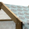 thumbnail image 4 of Victorian Pet House, Rococo Style Design Tiles Romantic Diamond Swirls, Outdoor & Indoor Portable Dog Kennel with Pillow and Cover, 5 Sizes, Pale Blue Ivory, by Ambesonne, 4 of 4