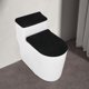 thumbnail image 1 of Tapa del inodoro Cubierta del asiento cubierta de la tapa del inodoro, no resbalón Decoración portátil Decoración Cubierta elástica, tapa del tanque Negro, 1 of 8