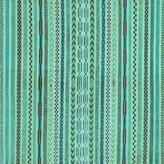 Ahgly Company Indoor Square Abstract Light Blue Modern Area Rugs, 6' Square