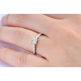 thumbnail image 4 of Vintage Moissanite Wedding Ring 1.75 Carat Princess Cut Moissanite with 18k Gold Plating, 4 of 5