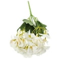 thumbnail image 6 of WASHWEPE 1 Bunch Artificial Flower Begonia White Plastic Silk Faux Flowers for Party, 6 of 8