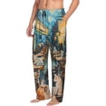thumbnail image 6 of Sikiie Whimsical Cats Night Cafe Pajama Pants Men, PJ Bottoms, Sleep & Lounge Pants-X-Large, 6 of 6