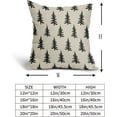 thumbnail image 5 of Black Christmas Tree Pillow Covers 20x20 Set of 2 Xmas Rustic Style Winter Print Decorative Outdoor Pillowcases Farmhouse Vintage Holiday Decorations Throw Cushion Case Decor for Couch Sofa Bed, 5 of 6