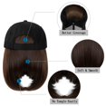 thumbnail image 3 of Gorra de béisbol con extensiones de cabello, peinado de Bob corto y recto, sombrero de peluca extraíble ajustable para mujer y niña Vhermosa CPB-DE-LYY81-2, 3 of 5