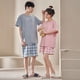 thumbnail image 2 of Conjunto de pijamas a juego para hombre y mujer, ropa de dormir de algodón, informal, para el hogar, 2 of 4