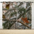 thumbnail image 3 of Camouflage Curtains Grommet Light Filtering Window Drapes with Hunting Theme Forest Tree Branch Leaf Print Pattern Decorative Privacy Curtains for Bedroom Living Room 2 Panels 42 x 84 Inch, 3 of 6