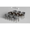 thumbnail image 3 of Ottomanson Palermos Mid Century Modern Easy Assembled Kitchen Dining Chair, Gray, Set of 2, 3 of 6