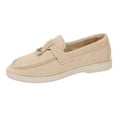 thumbnail image 6 of Women's Slip On Suede Loafers Comfortable Lightweight Business Dress Shoes Wide Width Slip On Sneakers Brown Size 6, 6 of 8