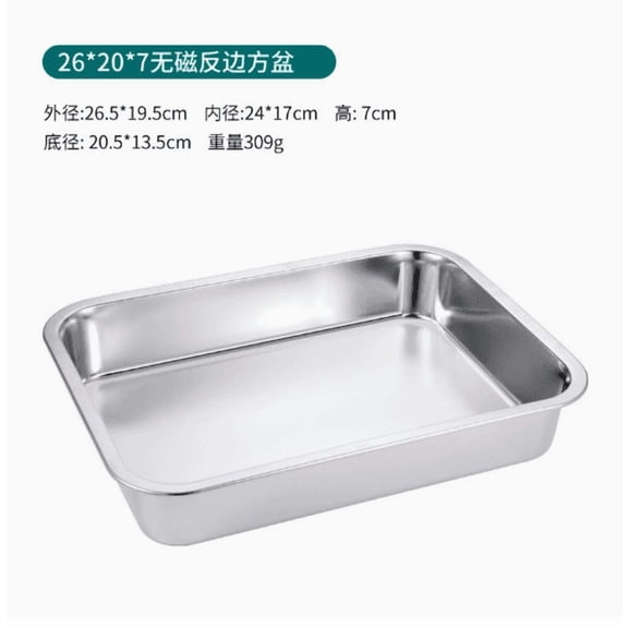 QIJGEBGG Stainless Steel Baking Pan, Stainless Steel Black Lasagna Brownies Casseroles Cakes Large Cake with Lid Rectangle Sheet Pans Non Stick Baking Brownie with Covers