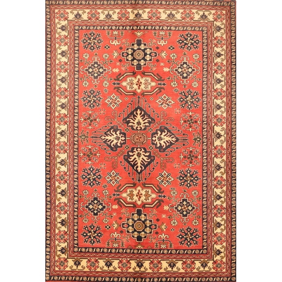 Ahgly Company Machine Washable Indoor Rectangle Traditional Peru Brown Area Rugs, 7' x 10'