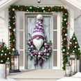 thumbnail image 5 of Christmas Door Cover 35X71Inch Christmas Gnomen Door Cover Purple Gnomen Door Banner Hanging Party Backdrop Photo Background Christmas Front Door Decoration for Indoor Outdoor Xmas Decor, 5 of 7