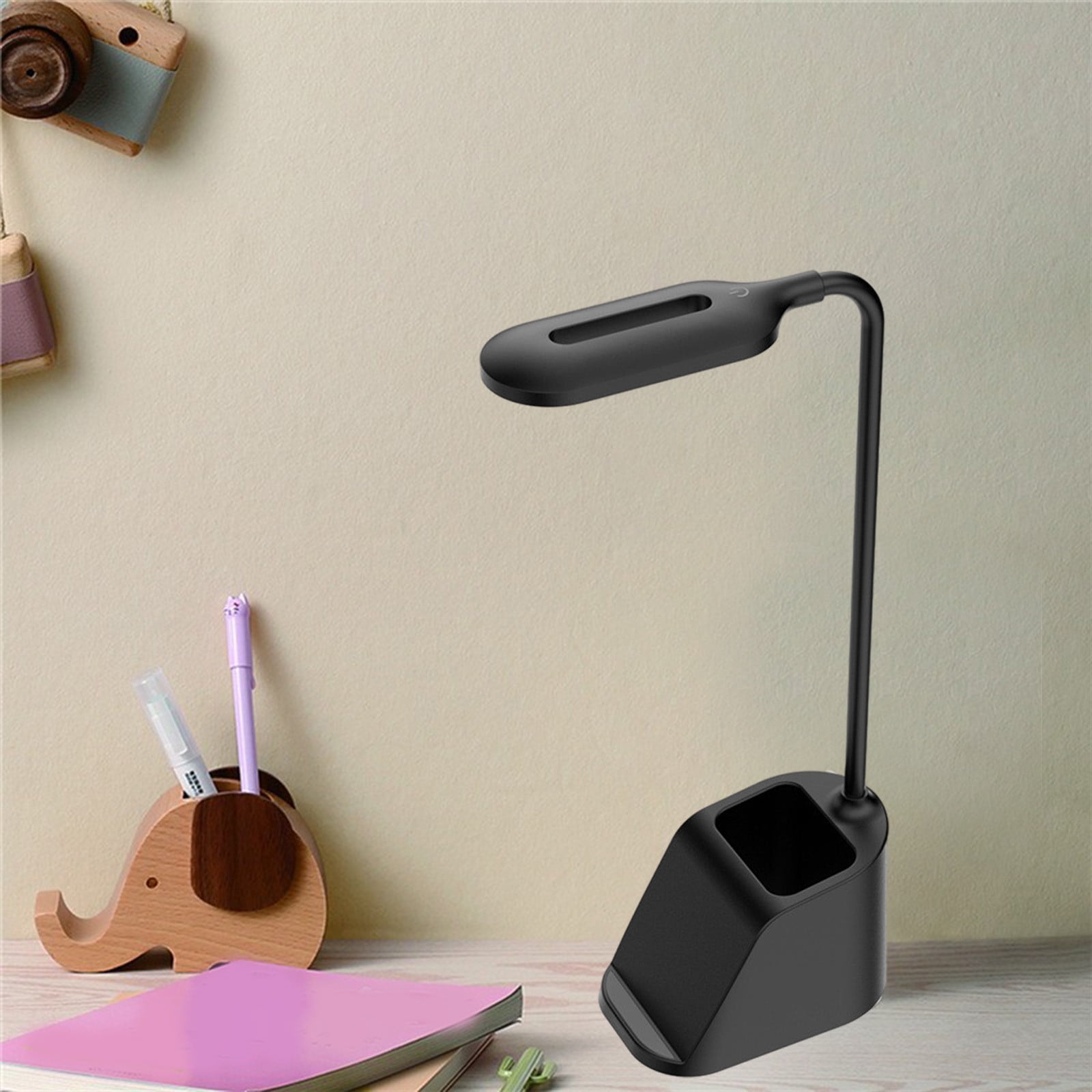 Specollect 3Pcs Desk Lamp,LED Desk Lamps for Home Office,15W Wireless Charger Small Desk Lamp with Pen Holder,Color Changing Nightlight,Desk Lamp for College Dorm Room,Desk Light,Nail Desk Lamp