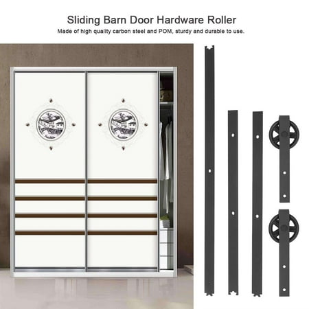 Anauto Hardware Roller For Closet 8ft Sliding Barn Door Hardware