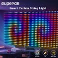 thumbnail image 4 of Guirnalda de luces LED para cortina DIY con iluminación constante, control remoto por aplicación Bluetooth, patrón para ventana, decoración de Año Nuevo, festival, boda, 4 of 5